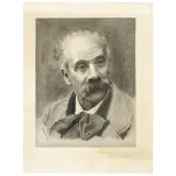 Domingo Laporte, Portrait Of Giovanni Fattori, etching