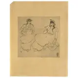 Moses Levy, Two Arab Women, etching