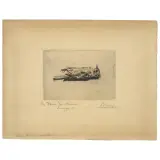 Anselmo Bucci, Dead Bird, etching and drypoint