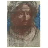 Pietro Annigoni, Male Portrait, mixed media