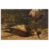 Filippo Palizzi, Dog And Woodcock, oil on canvas