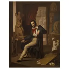 Portrait Of A Sculptor In His Studio by Giuseppe Bezzuoli, oil on canvas, offered Nov 2025