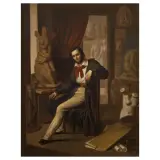 Giuseppe Bezzuoli, Portrait Of A Sculptor In His Studio