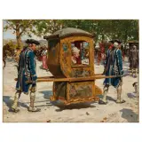 Raffaello Sorbi, The Sedan-Chair, oil on canvas