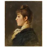 Vittorio Matteo Corcos, Female Portrait In Profile