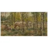 Raffaello Sorbi, The Livestock Fair, oil on canvas