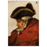 Lorenzo Delleani, The Mask Of The Regio Theater In Turin