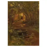 Aristodemo Zingarini, The Park Of Villa Medici. Rome, oil on canvas