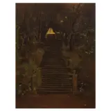 Aristodemo Zingarini, The Park Of Villa Medici. Rome, oil on canvas