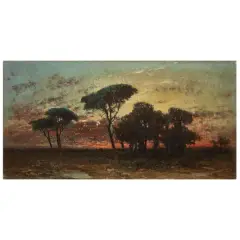 Ettore Cumbo, Tuscan Landscape, oil on canvas
