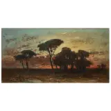 Ettore Cumbo, Tuscan Landscape, oil on canvas