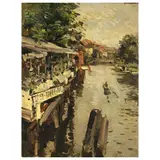 Konstantin Korovin, Guinguettes On The River, oil on canvas