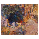 Plinio Nomellini, In The Cave, oil on canvas