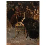 Vincenzo Irolli, Praying Woman, oil on canvas