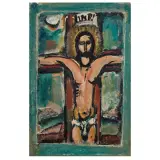 Georges Rouault, Christ en croix 1939 ca, oil on panel