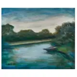 Carlo Carrà, Boats on a River 1962