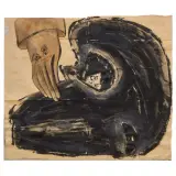 Enzo Cucchi, Untitled 1996, mixed media on paper