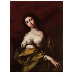 Bernardo Cavallino, Saint Cecilia, oil on canvas