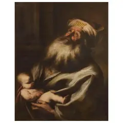 Francesco Solimena, Saint Simeon, oil on canvas