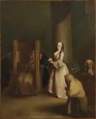 Pietro Longhi, The Confession, oil on canvas