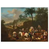 Journey Of Jacob by Francesco Zuccarelli, oil on canvas, offered Oct 2025