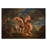 Paolo Pagani, Playing Children, oil on canvas