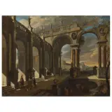 Gennaro Greco, Idealized View, oil on canvas