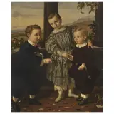 Giacomo Fiamminghi, Portrait Of Three Little Brothers
