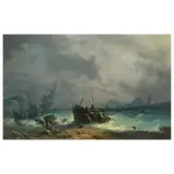 Ugo Manaresi, The Castaways, oil on canvas