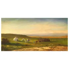 Giuseppe Haimann, Encampment In The Cyrenaica, oil on canvas