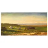 Giuseppe Haimann, Encampment In The Cyrenaica, oil on canvas