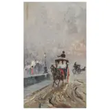 Alfredo Tominz, Carriage Ride, 1882, oil on panel