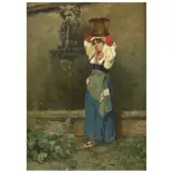 Mario Spinetti, The Water Carrier, oil on canvas