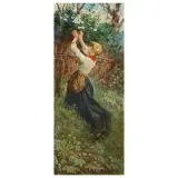 Adolfo Belimbau, Peasant Girl, oil on canvas