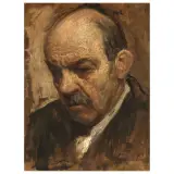 Cesare Ciani, Portrait Of An Old Man, oil on cardboard