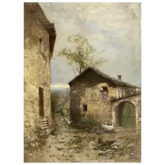 Eugenio Gignous, Country House, oil on canvas