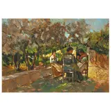 Eugenio Cecconi, In The Garden Near Ceppato, oil on cardboard