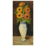 Giovanni Bartolena, The White Vase, oil on plywood