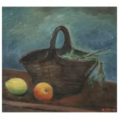 Still Life With Fruit by Achille Lega, oil on canvas, offered Oct 2025