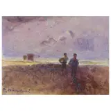 Plinio Nomellini, Figures On The Beach