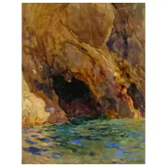 In The Cave by Plinio Nomellini, oil on plywood, offered Oct 2025