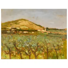 Antignano. Monte Burrone by Giovanni Bartolena, oil on plywood, offered Oct 2025