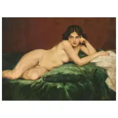 Janos Laszlo Aldor, Reclining Female Nude, oil on canvas