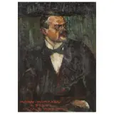 Gino DeFinetti, Male Portrait, oil on plywood