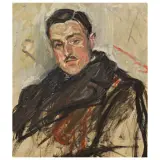 Benno Berneis, Portrait Of Gino De Finetti, oil on canvas