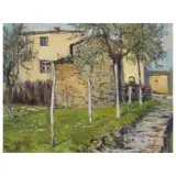Galileo Chini, Country House (Merlaia), oil on cardboard