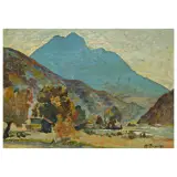 Landscape Near Digione (Alps Marittine) by Mario Puccini, offered Oct 2025
