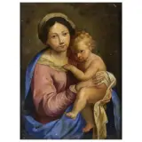 Pierre Mignard, Madonna With Child, oil on copper