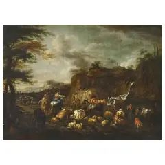 Pieter Wouwerman, Shepherds And Herds In A Landscape Riders At Rest