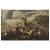 Carlo Coppola, Battle Scene, oil on canvas